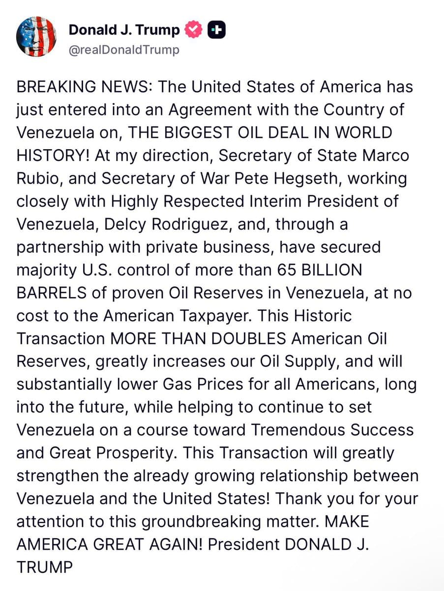 Acuerdo petrolero Venezuela Trump y mercados de predicción: qué contratos se mueven con 65.000 millones de barriles en juego